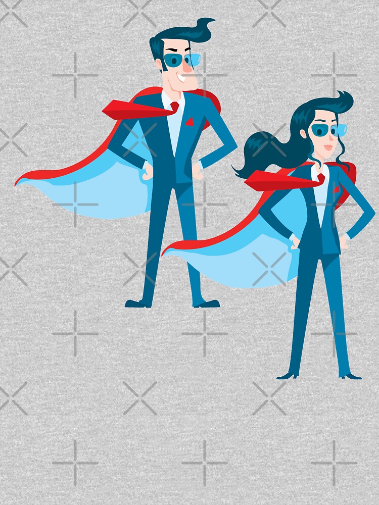 man and a woman super hero pair by duxpavlic