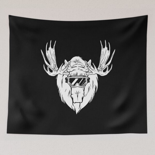 Item preview, Elk, elk head with ski goggles designed and sold by DerSenat.
