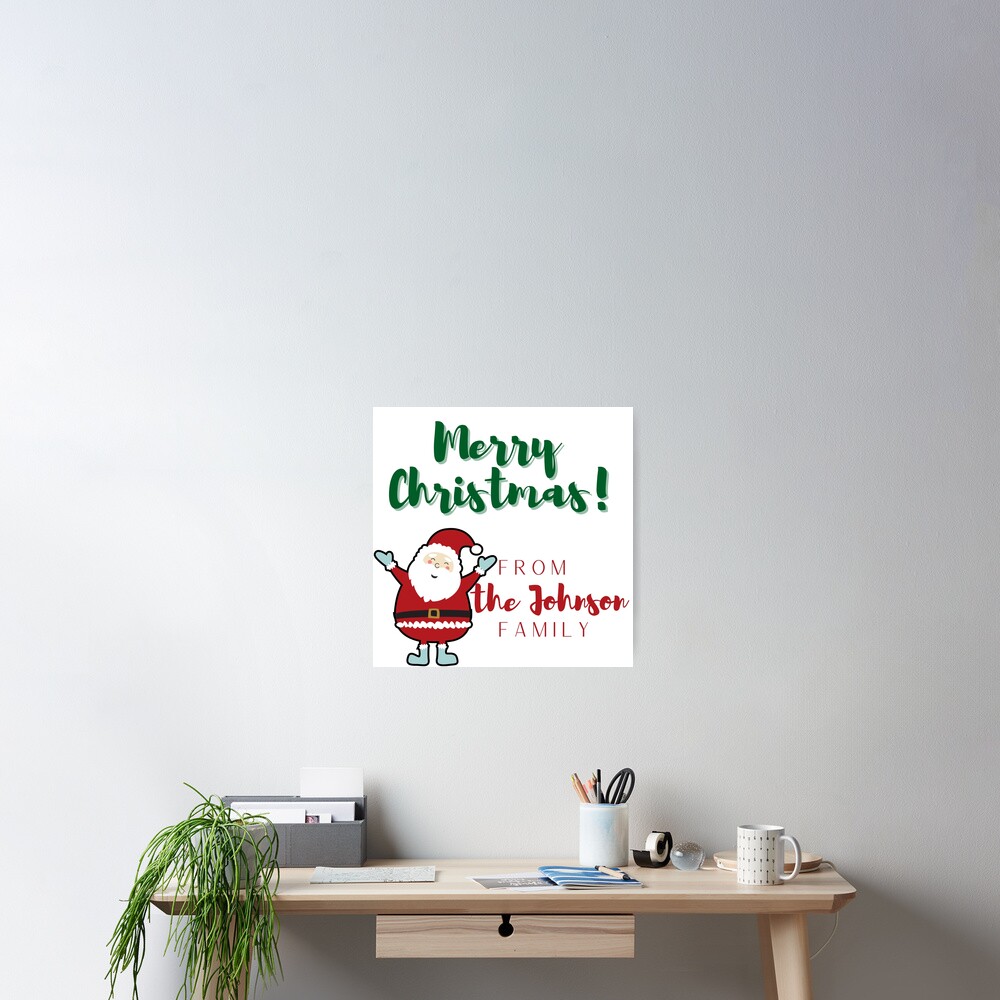 "Merry Christmas From The Johnson Family" Poster for Sale by 