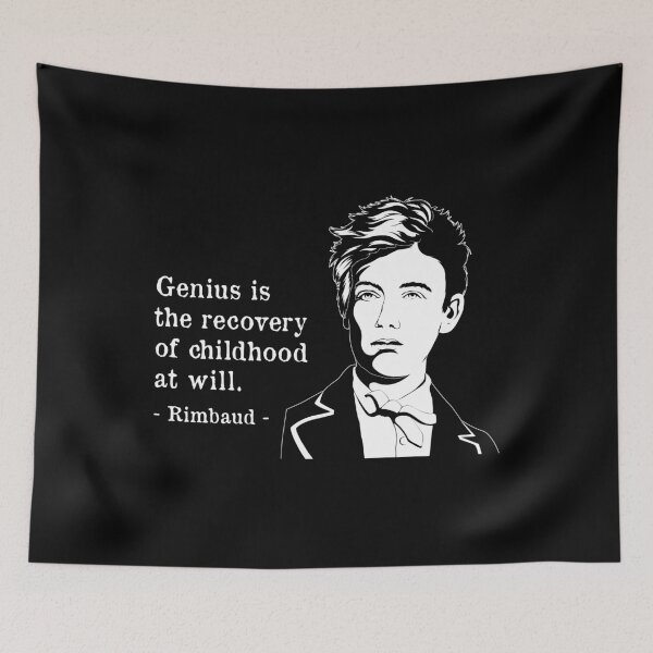 Item preview, Genius Famous Quote French Poet Arthur Rimbaud graphic designed and sold by jakehughes2015.
