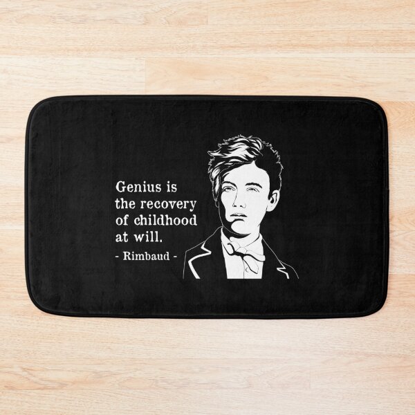 Item preview, Genius Famous Quote French Poet Arthur Rimbaud graphic designed and sold by jakehughes2015.