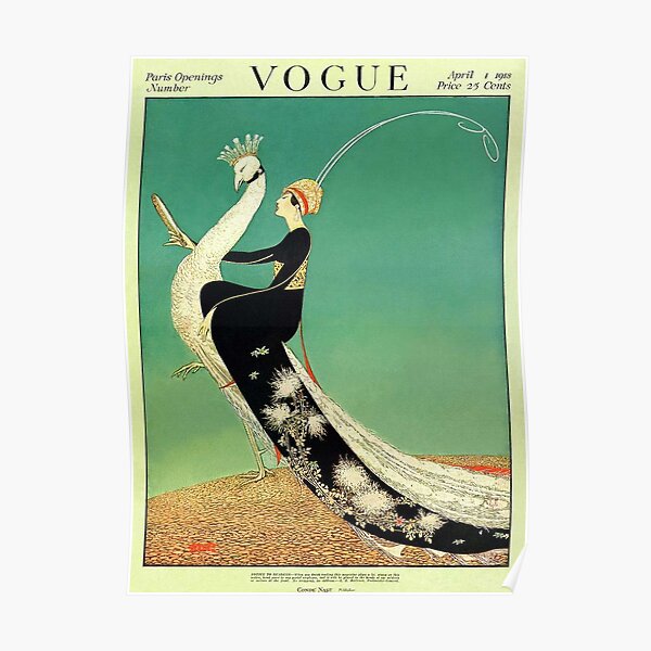 Vintage Vogue Magazine cover - April 1918 Poster