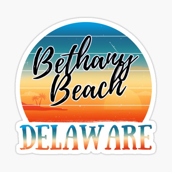 Aperçu de l'œuvre Bethany Beach Delaware (Style rétro vintage • Look grunge en détresse • Été ensoleillé) créée et vendue par SassyClassyMe.