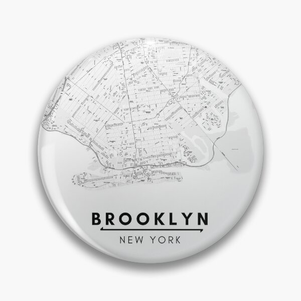 Item preview, Brooklyn Black and White Map designed and sold by creative-boo.