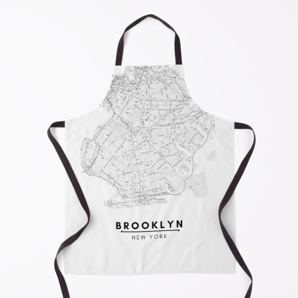 Item preview, Brooklyn Black and White Map designed and sold by creative-boo.