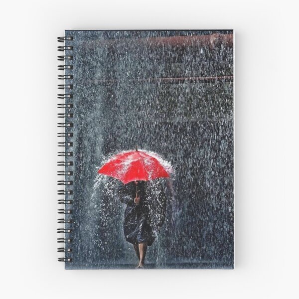 Item preview, Walking in the rain red umbrella splash designed and sold by MindChirp.