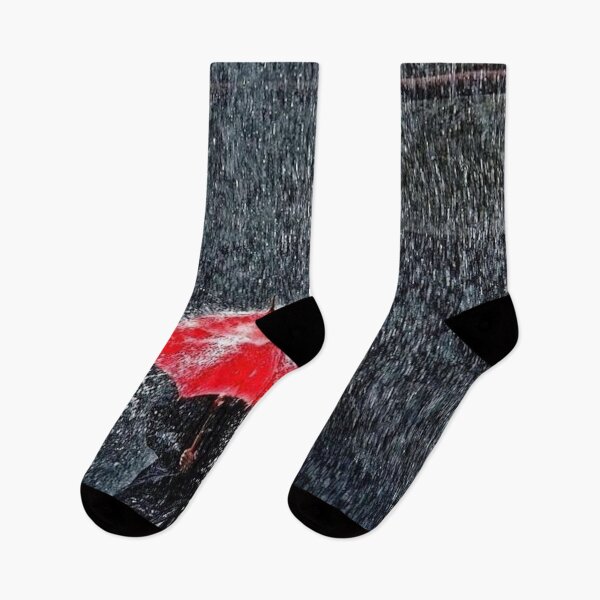 Item preview, Walking in the rain red umbrella splash designed and sold by MindChirp.
