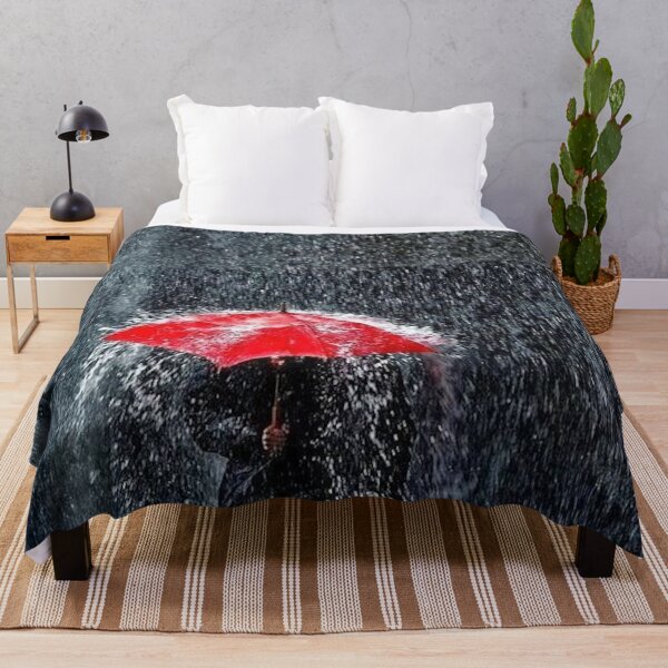 Item preview, Walking in the rain red umbrella splash designed and sold by MindChirp.