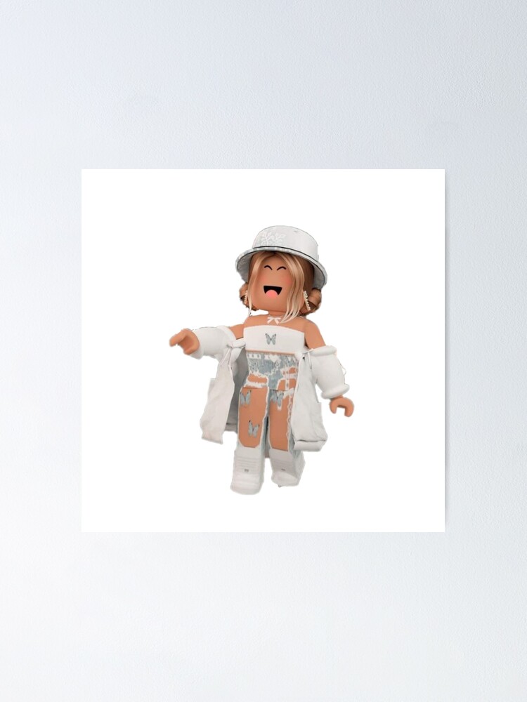 Trendy Roblox Girl Poster By Jeremysstickers Redbubble - roblox hat texture