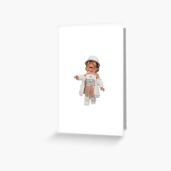 Trendy Roblox Girl Greeting Card By Jeremysstickers Redbubble - cool personajes de roblox chicas