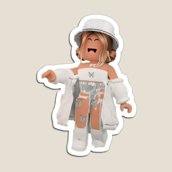 Blonde Roblox Girl Magnet By Morganmickleco Redbubble - cute girl roblox pictures