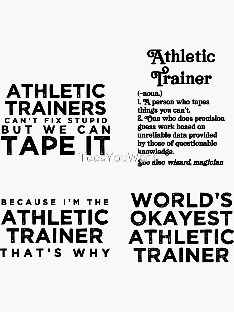 "Athletic Trainer sticker pack bundle" Sticker for Sale by TeesYouWant