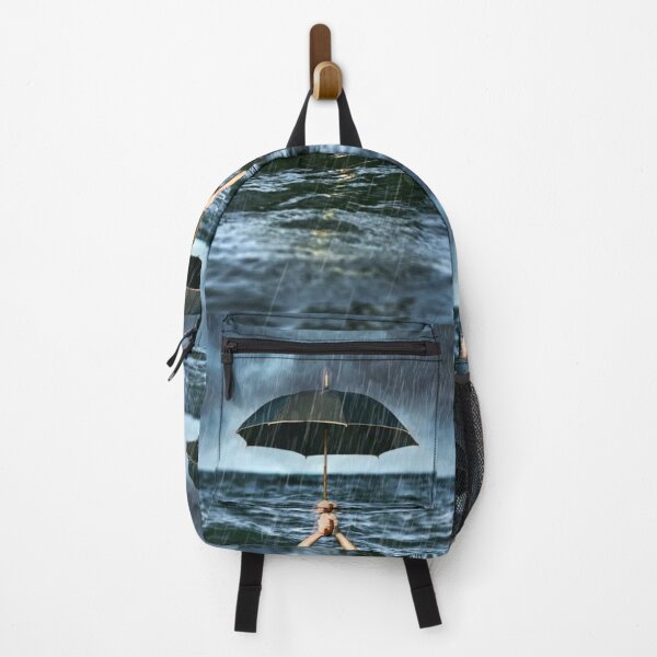 Item preview, Rain holding black umbrella in ocean underwater designed and sold by MindChirp.