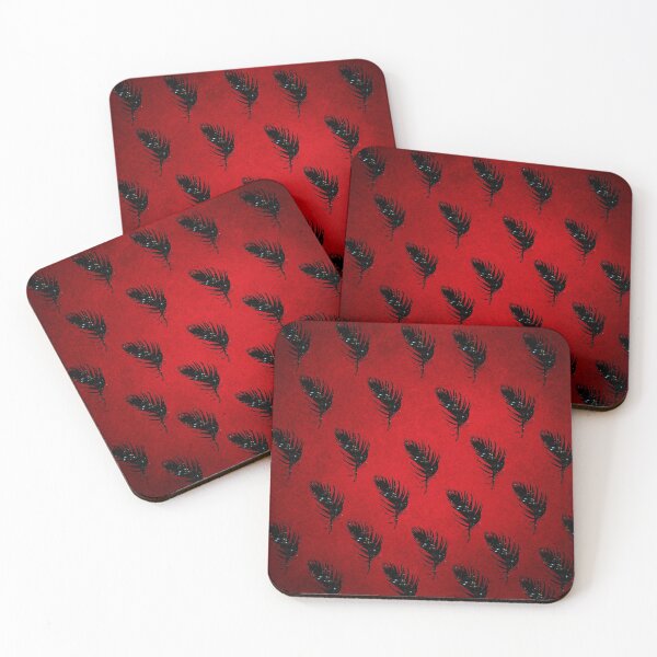 Item preview, Feathers and red color new design for unique gifts  designed and sold by Cardio Boutique.