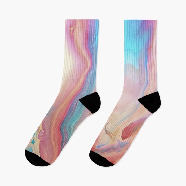 Item preview, Heavenly Marble Swirls of Blue, Pink, White and Yellow Abstract Pattern designed and sold by Alicia Chee.