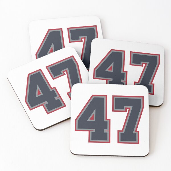 Item preview, 47 Navy Grey Red Sports Number Fourty-Seven designed and sold by HelloFromAja.