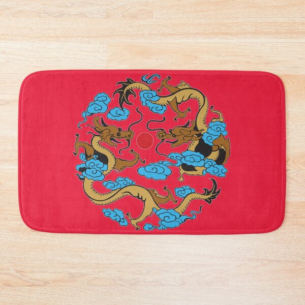 Item preview, Angry dragon in blue clouds Japanese Tattoo Art designed and sold by dreamofdenim.