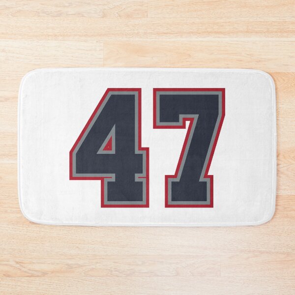 Item preview, 47 Navy Grey Red Sports Number Fourty-Seven designed and sold by HelloFromAja.