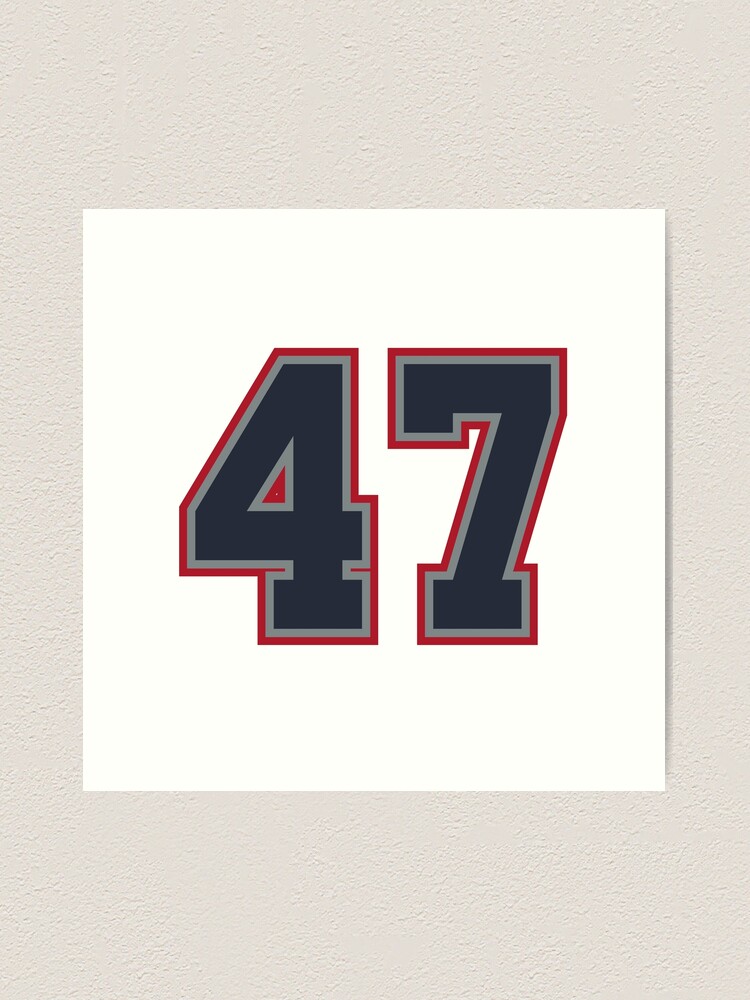 42 Navy Grey Red Sports Number Fourty-Two Sticker for Sale by HelloFromAja