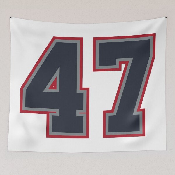 Item preview, 47 Navy Grey Red Sports Number Fourty-Seven designed and sold by HelloFromAja.