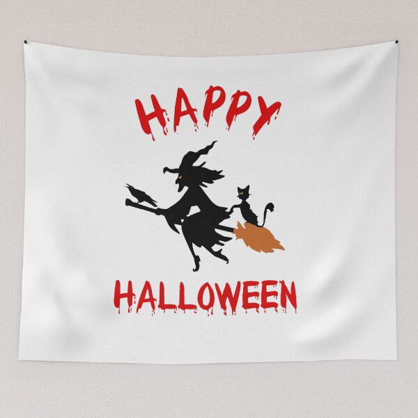 Item preview, Halloween is calling, witch, cat and raven on their way. designed and sold by Bodino.