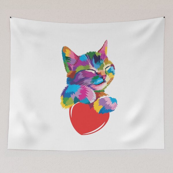Item preview, Multicolored kitten designed and sold by Sasha-Arts.