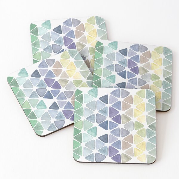 Item preview, A multi-colored watercolor abstract artistic hand painted pattern with real watercolor paper texture designed and sold by Irnika.