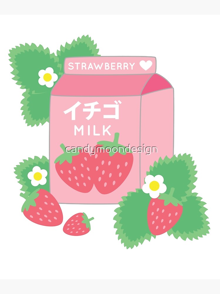 Kawaii Strawberry Milk Tumbler 20oz Cute Pink Kawaii Strawberry