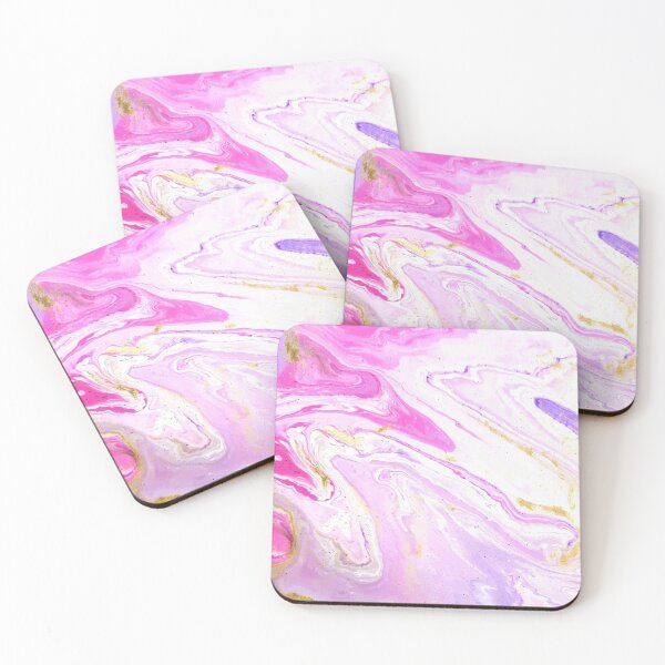 Item preview, Mermaid Marble Swirls of Pink Purple White and Gold Glitter Abstract Pattern designed and sold by Alicia Chee.
