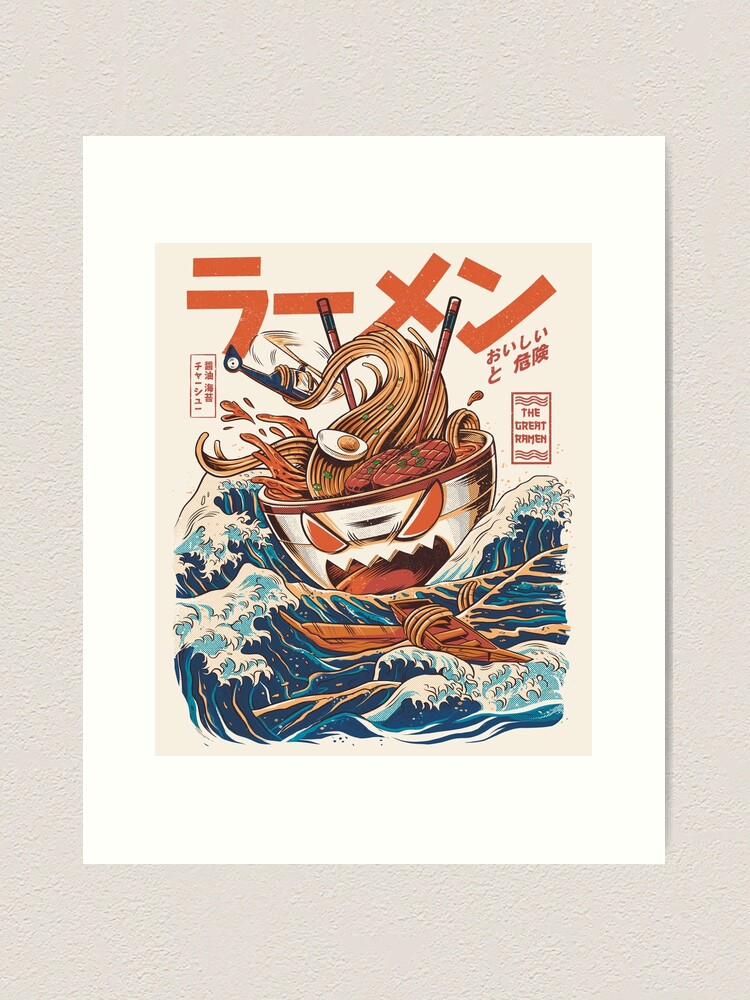 Alternate view of The Great Ramen off Kanagawa Art Print