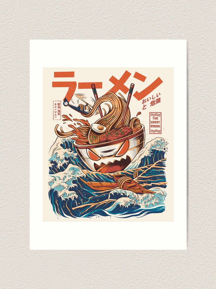 Alternate view of The Great Ramen off Kanagawa Art Print