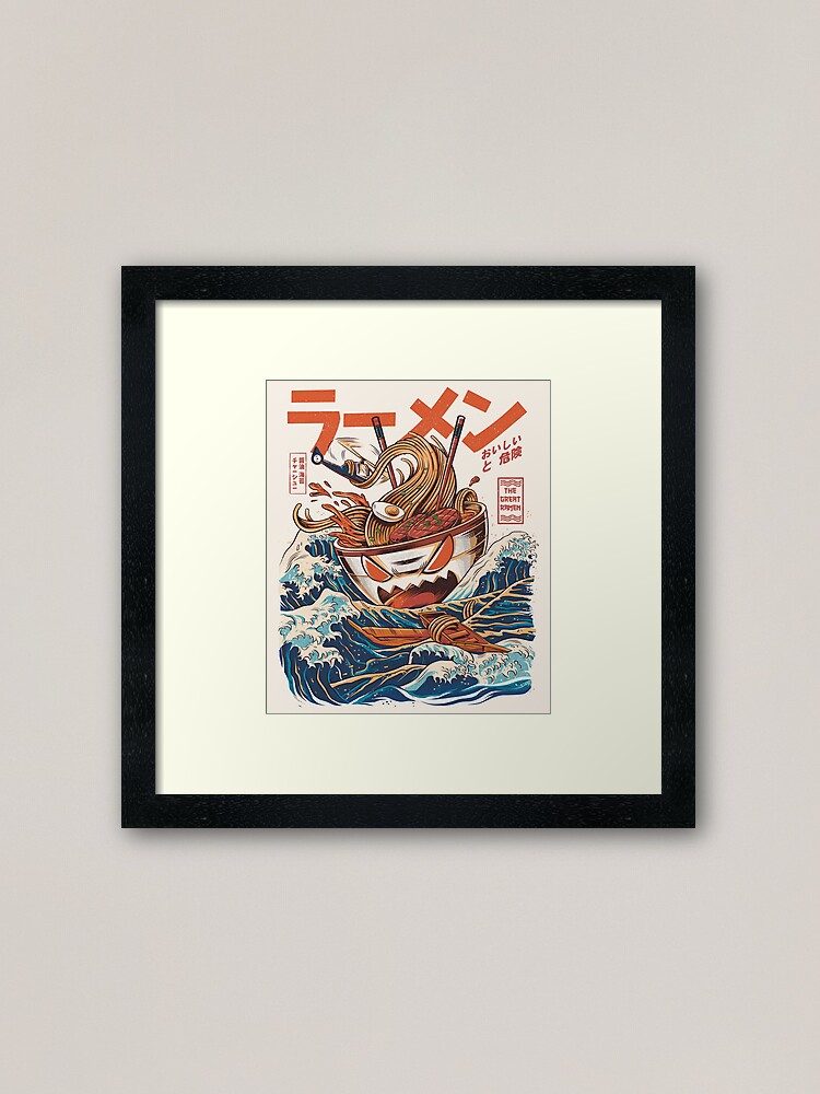 Alternate view of The Great Ramen off Kanagawa Framed Art Print
