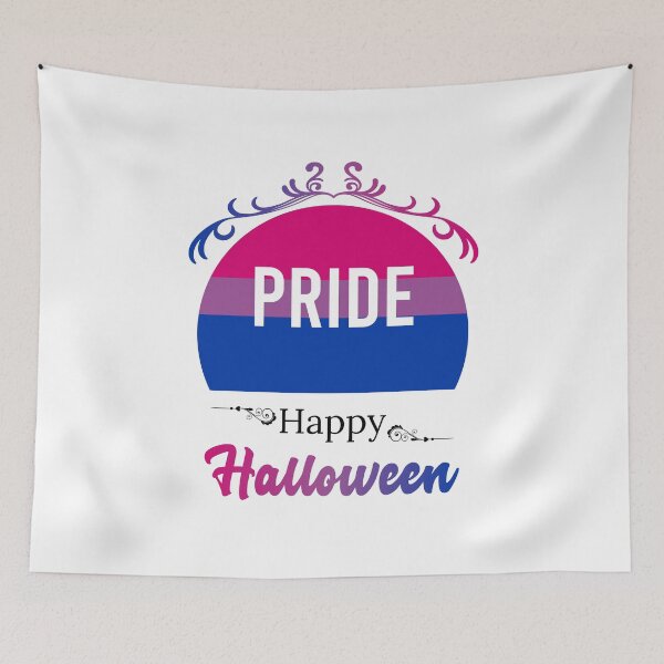Item preview, Bisexual Pride Flag Halloween design for bi romantic in white designed and sold by anins-azuree.