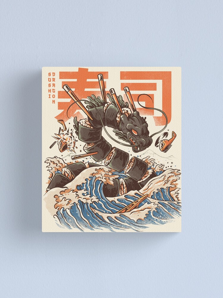 Alternate view of Great Sushi Dragon Canvas Print