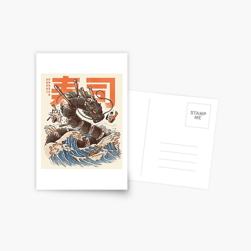Great Sushi Dragon Postcard