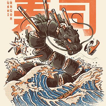 Artwork thumbnail, Great Sushi Dragon  by ilustrata