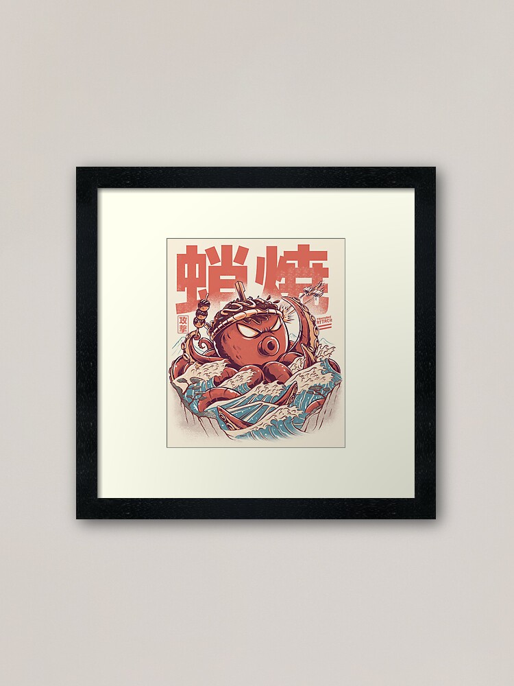 Alternate view of Takoyaki Attack Framed Art Print