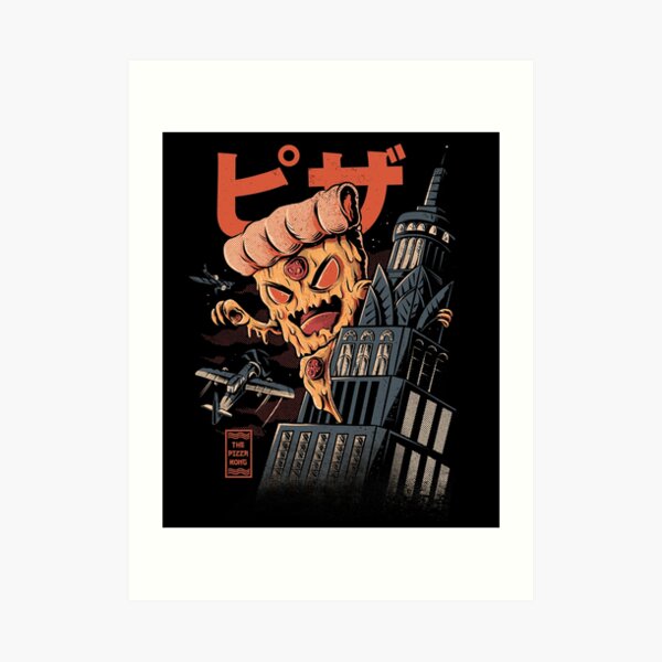 Pizza Kong Art Print