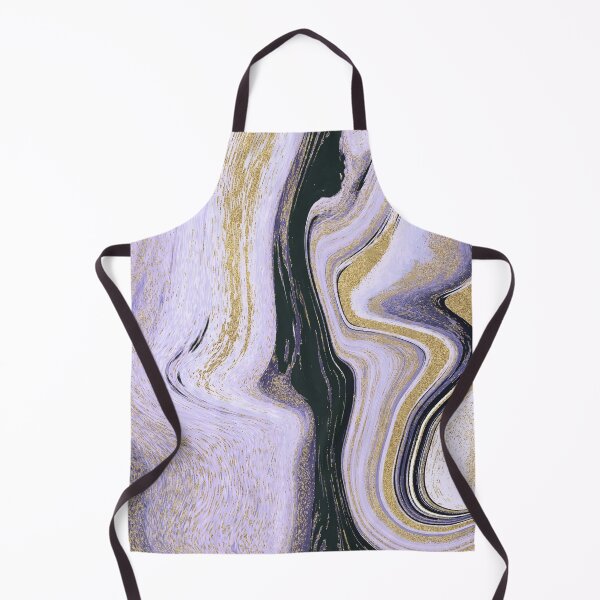 Item preview, Magical Marble Swirls of Lavender Black and Gold Glitter Abstract Pattern designed and sold by Alicia Chee.