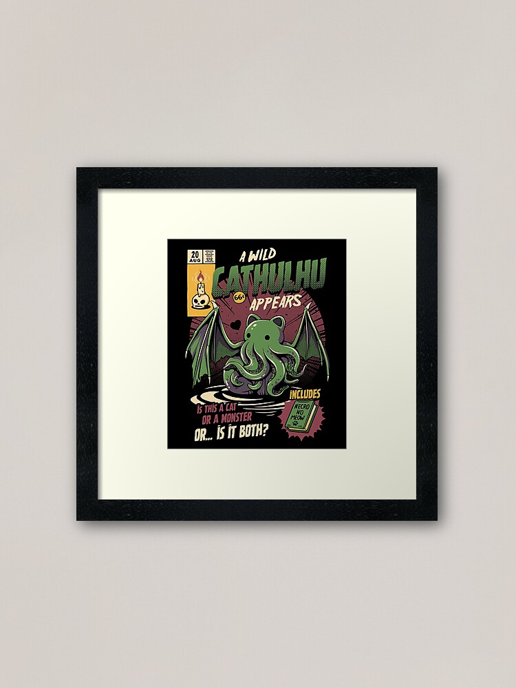 Alternate view of Cathulhu Framed Art Print