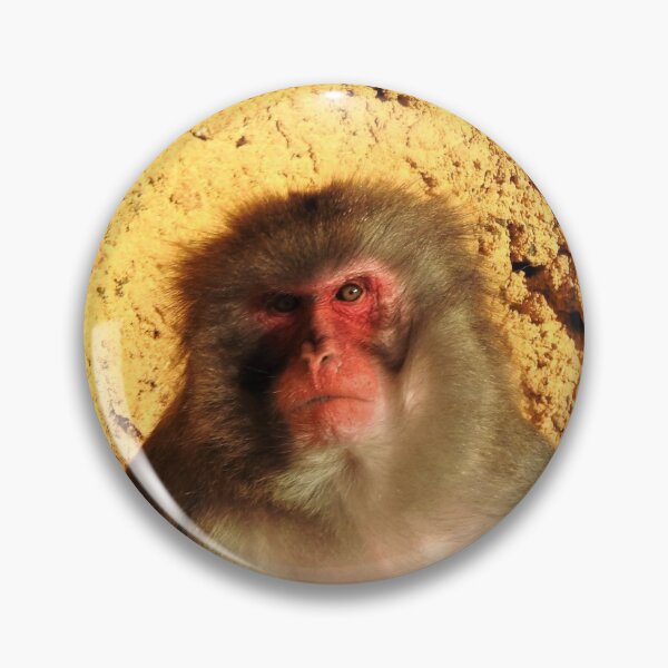 Item preview, Red Face Monkey Against Yellow Wall designed and sold by ibwr1.