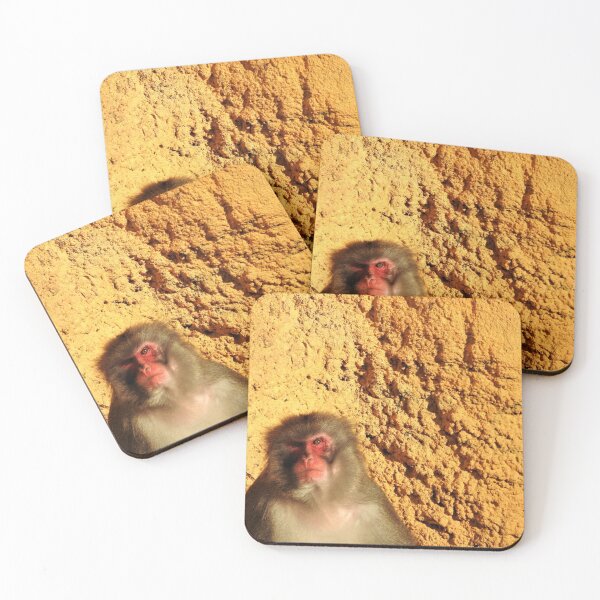 Item preview, Red Face Monkey Against Yellow Wall designed and sold by ibwr1.