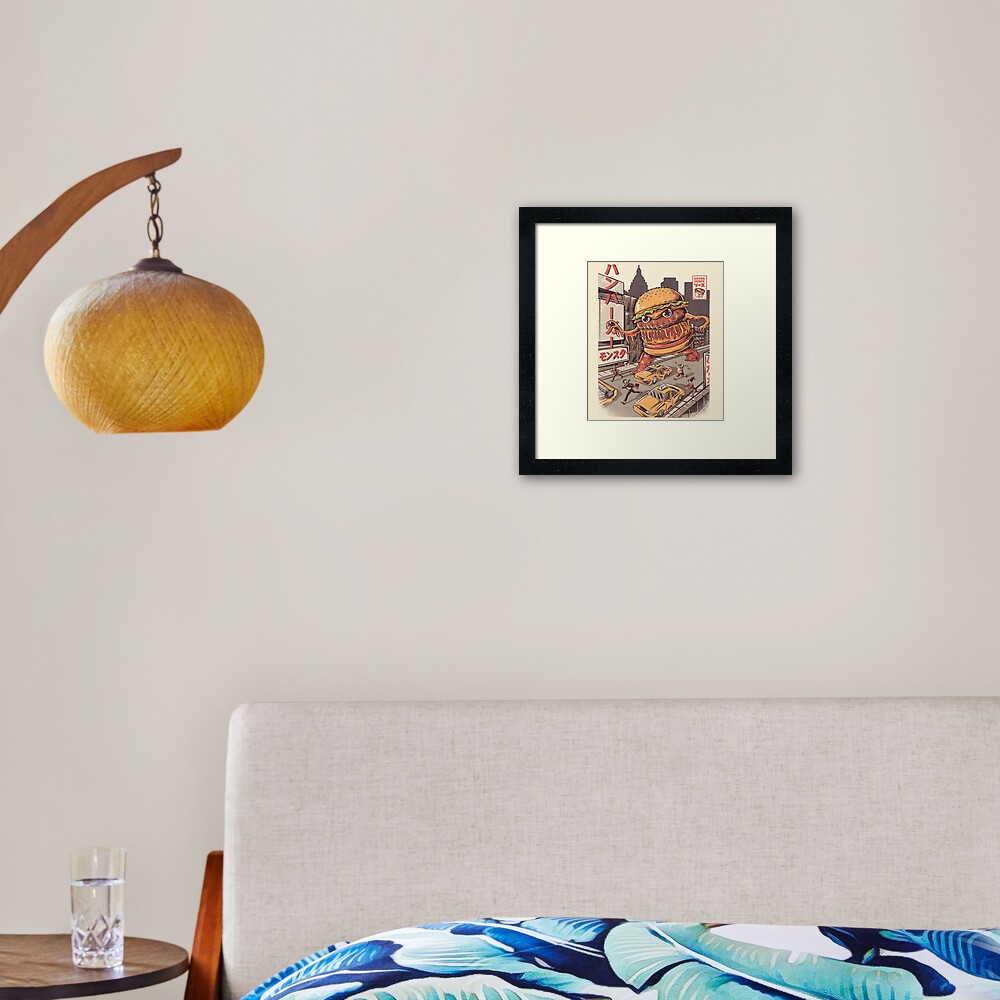 BurgerZilla Framed Art Print