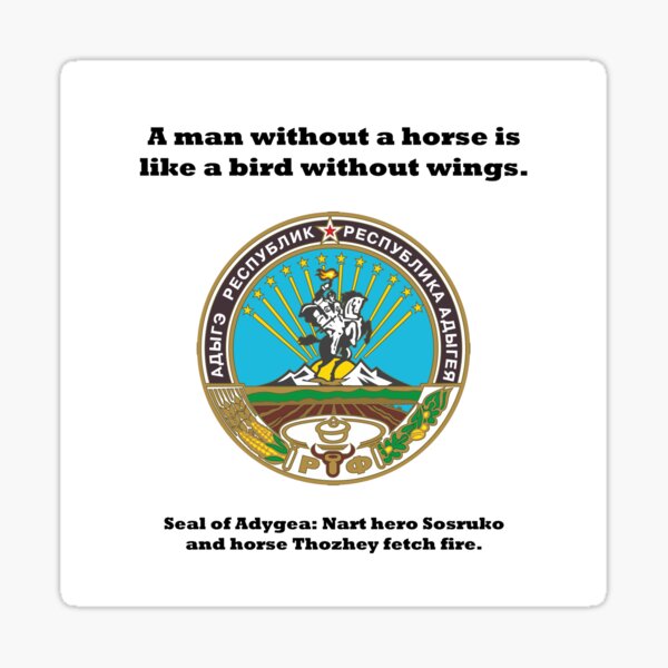 A man without a horse Sticker
