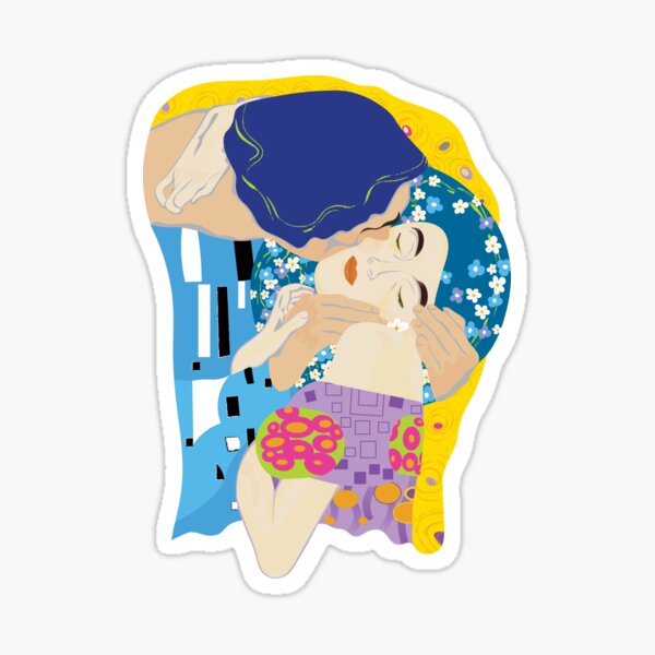 The Kiss Neon Glow Style Sticker