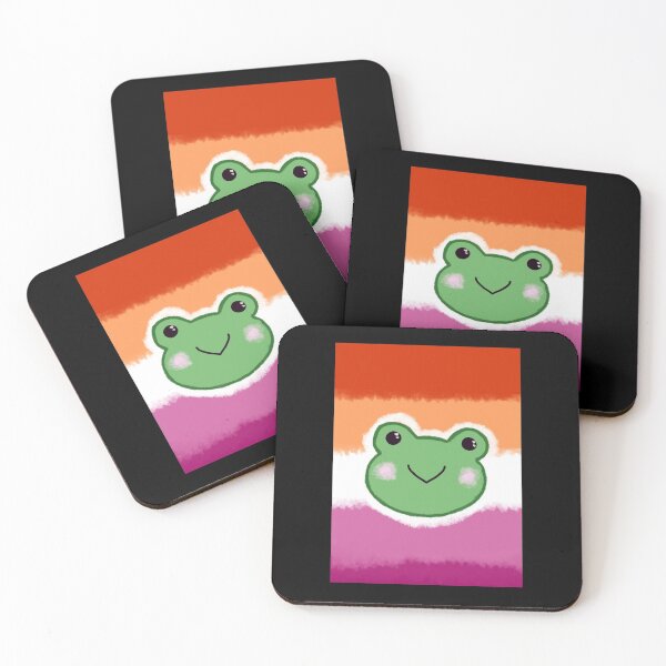 Item preview, lesbian pride flag frog designed and sold by willows--art.
