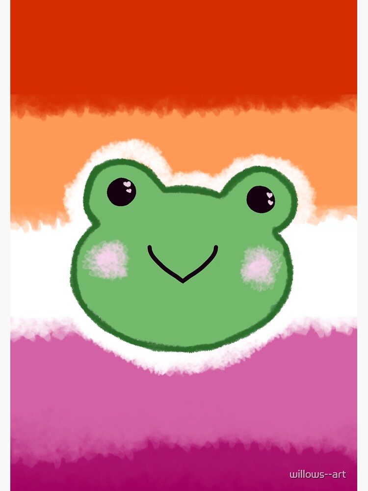 Lesbian Pride Flag Frog Sticker For Sale By Willows Art Redbubble