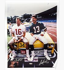 Dan Marino Joe Montana Poster