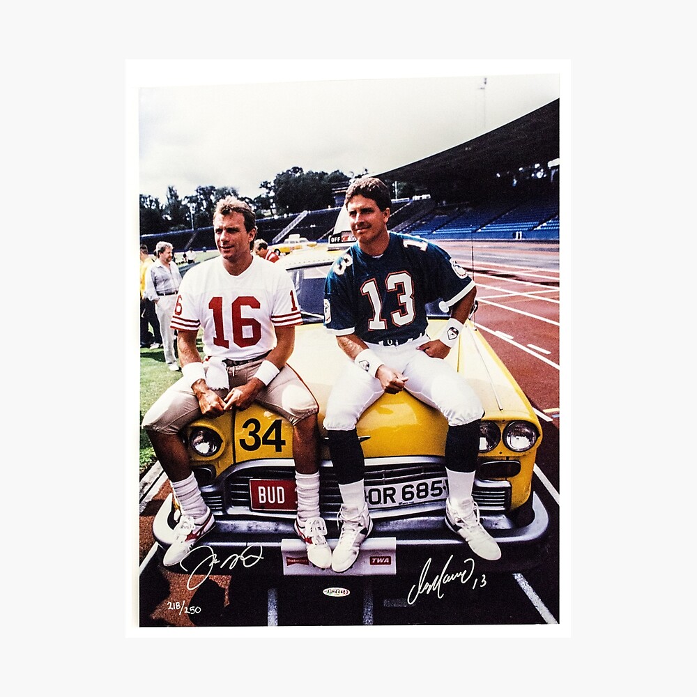 Lot - Joe Montana & Dan Marino Signed Photo 8x10