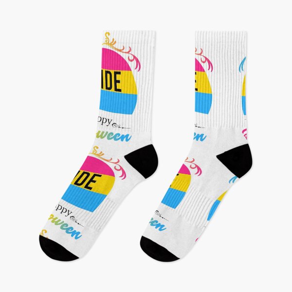 Item preview, Pansexual Pride Flag Halloween design for pan romantic in white designed and sold by anins-azuree.